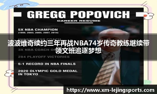 波波维奇续约三年再战NBA74岁传奇教练继续带领文班追逐梦想